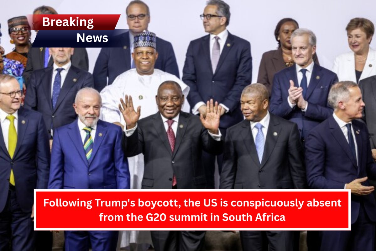 Following Trump’s boycott, the US is conspicuously absent from the G20 summit in South Africa