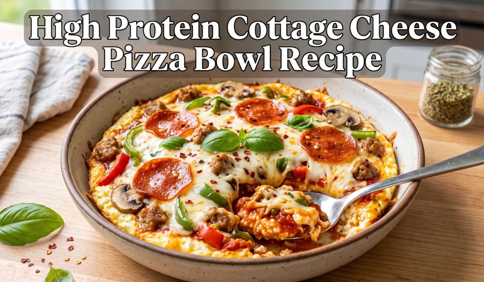 High Protein Cottage Cheese Pizza Bowl Recipe