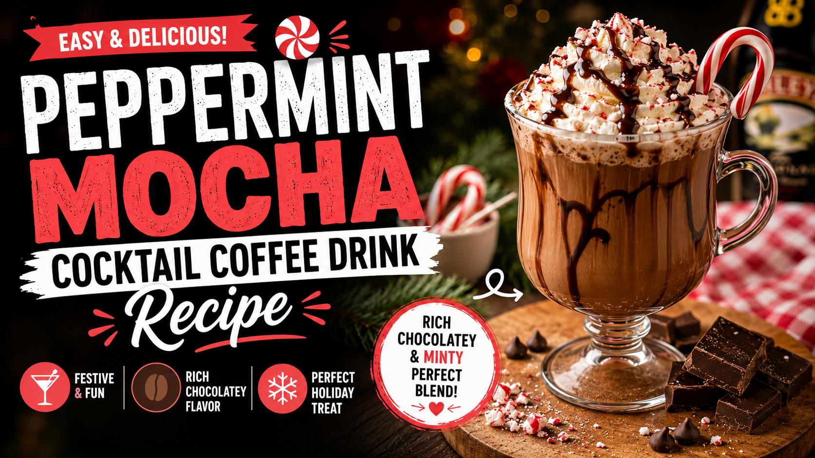 Peppermint Mocha Cocktail Coffee Drink Recipe