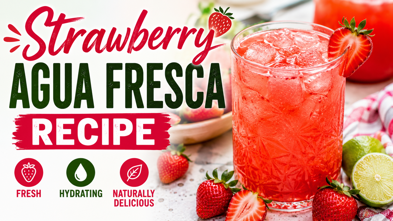 Strawberry Agua Fresca Recipe – Easy, Fresh & Refreshing Summer Drink