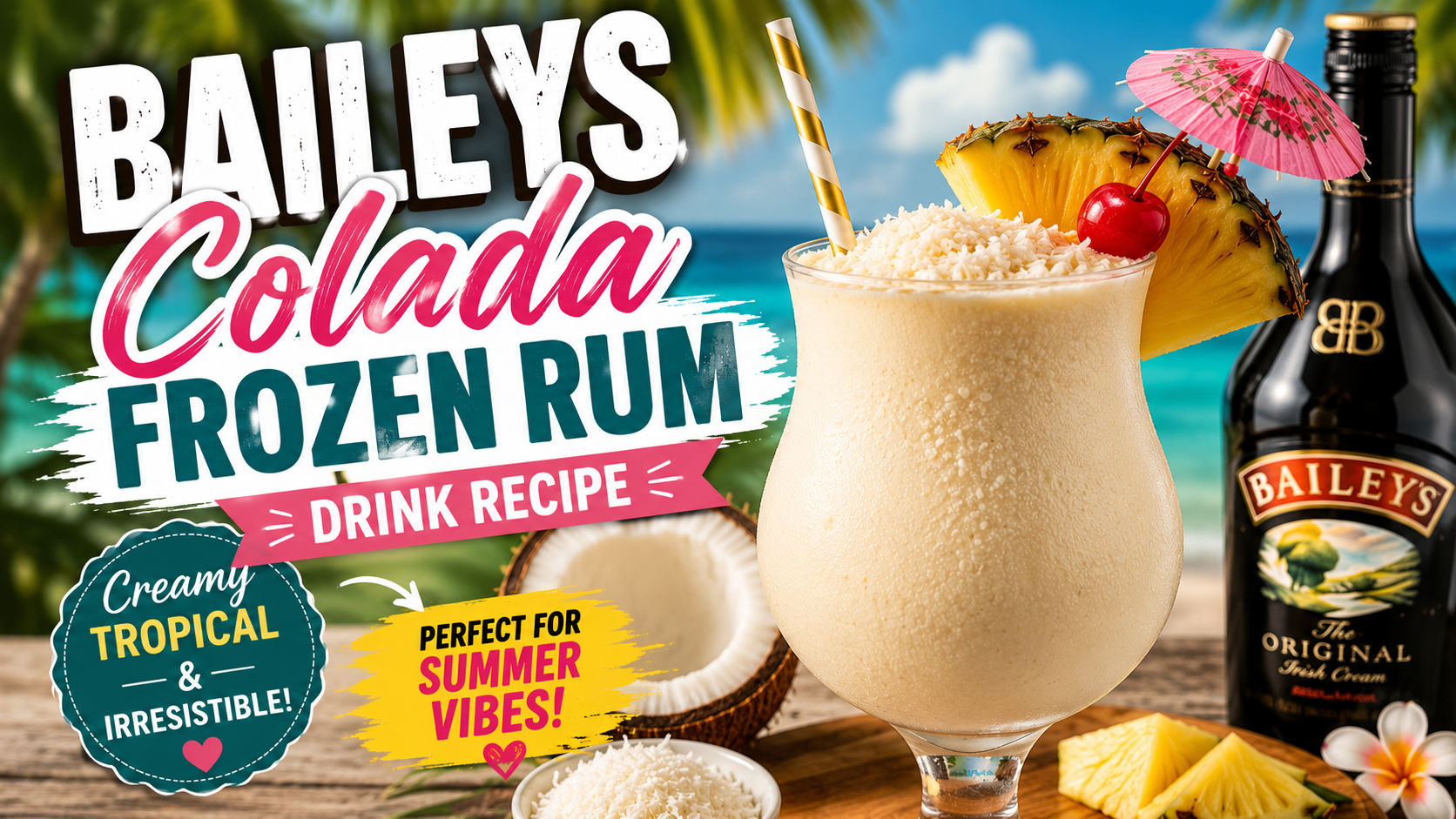 Baileys Colada Frozen Rum Drink Recipe
