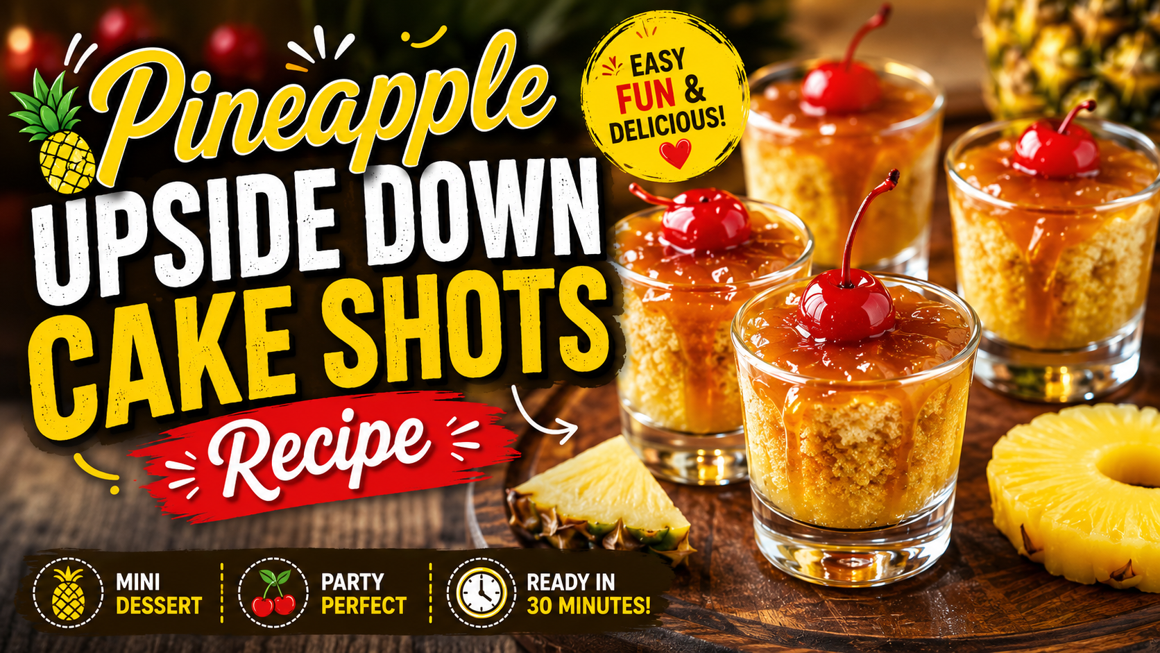 Pineapple Upside Down Cake Shots Recipe