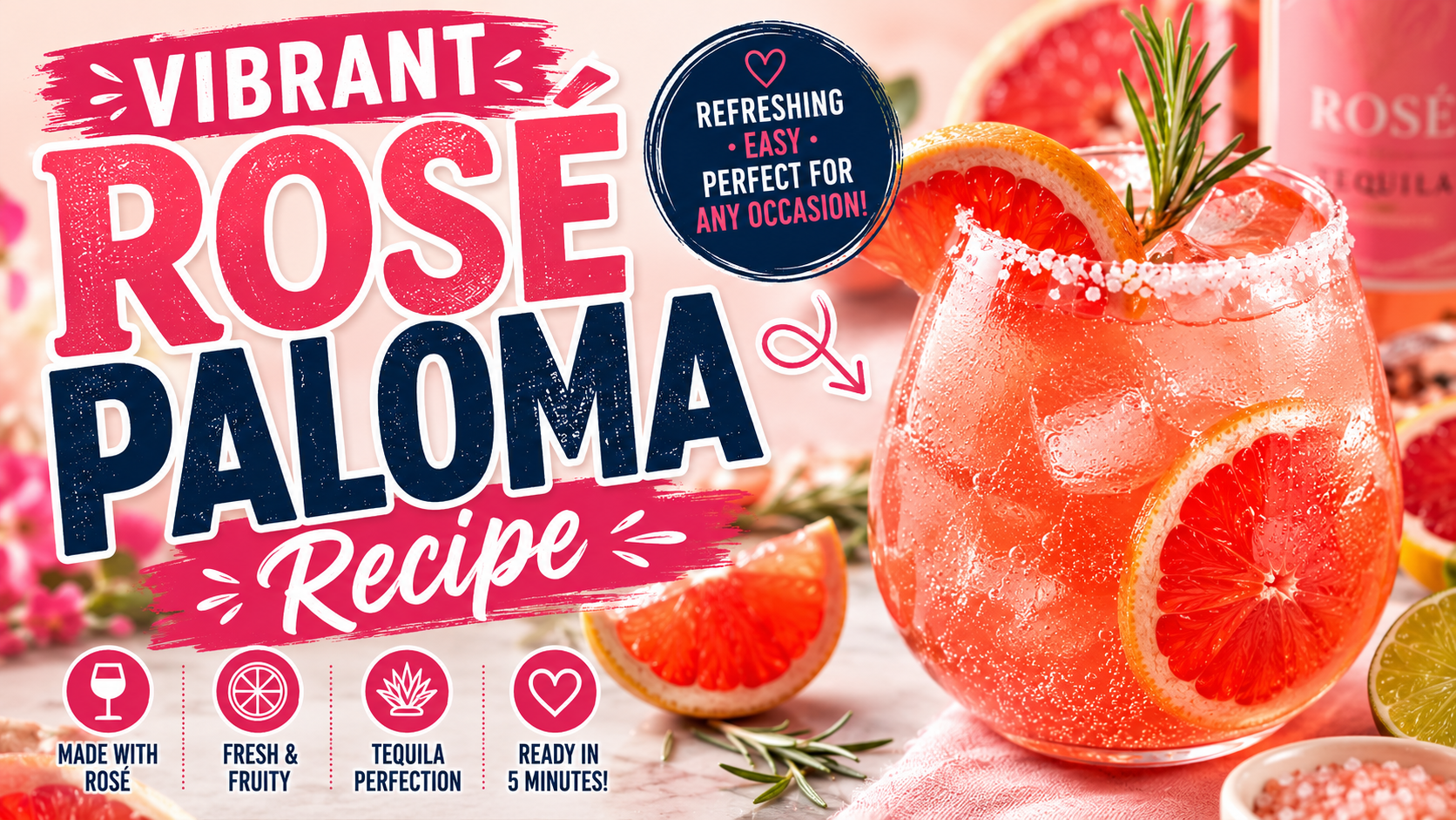 Vibrant Rosé Paloma Recipe