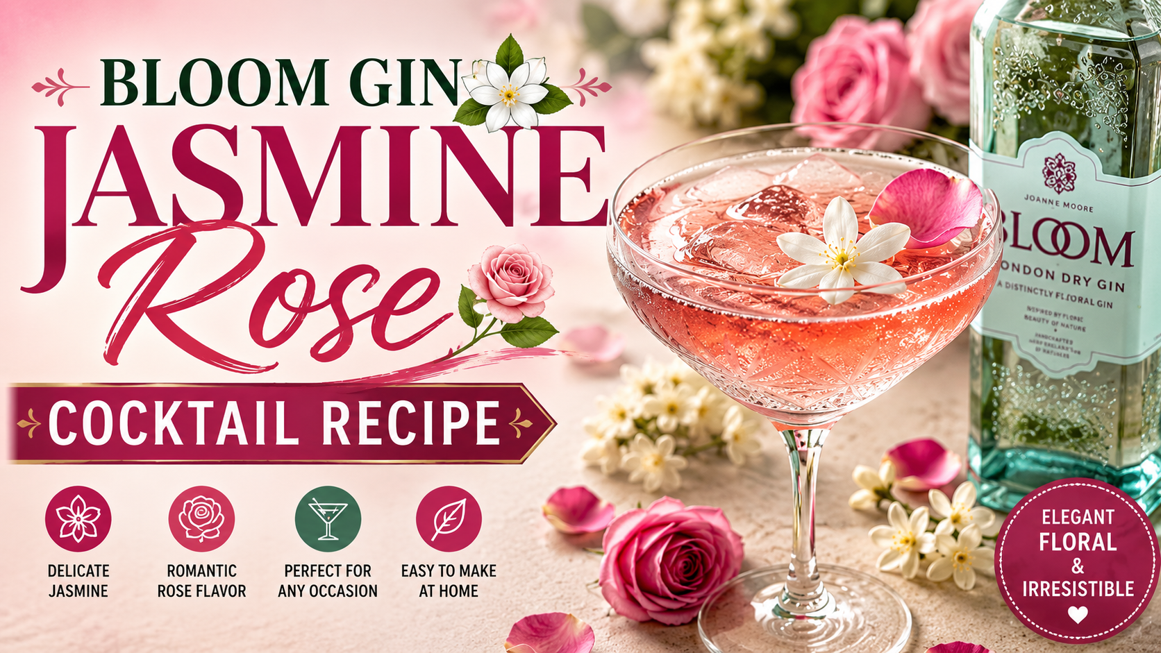 Bloom Gin Jasmine Rose Cocktail Recipe