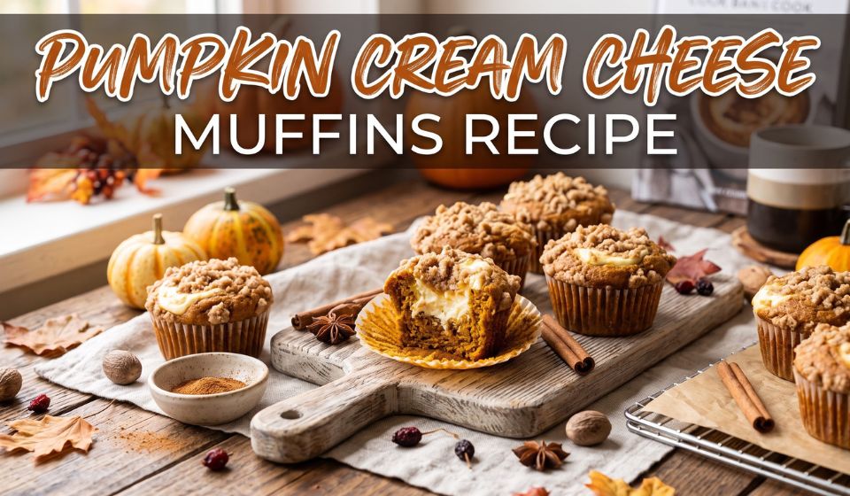 Pumpkin Cream Cheese Muffins Recipe: Moist, Bakery-Style & Easy to Make