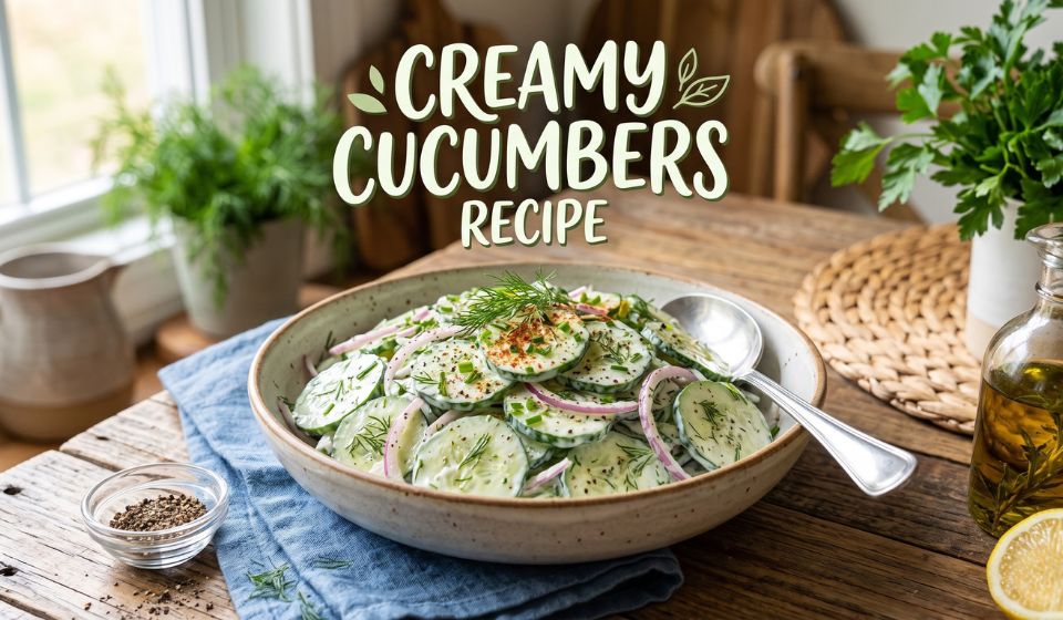 Creamy Cucumbers Recipe: Easy, Creamy & Refreshing in Minutes