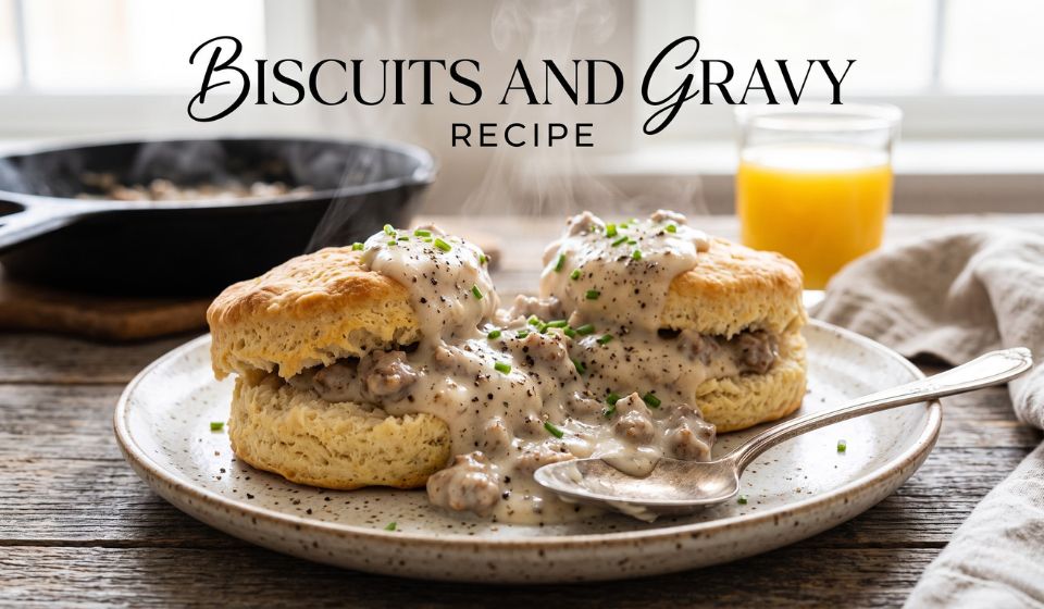 Biscuits and Gravy Recipe: Fluffy Biscuits & Creamy Sausage Gravy