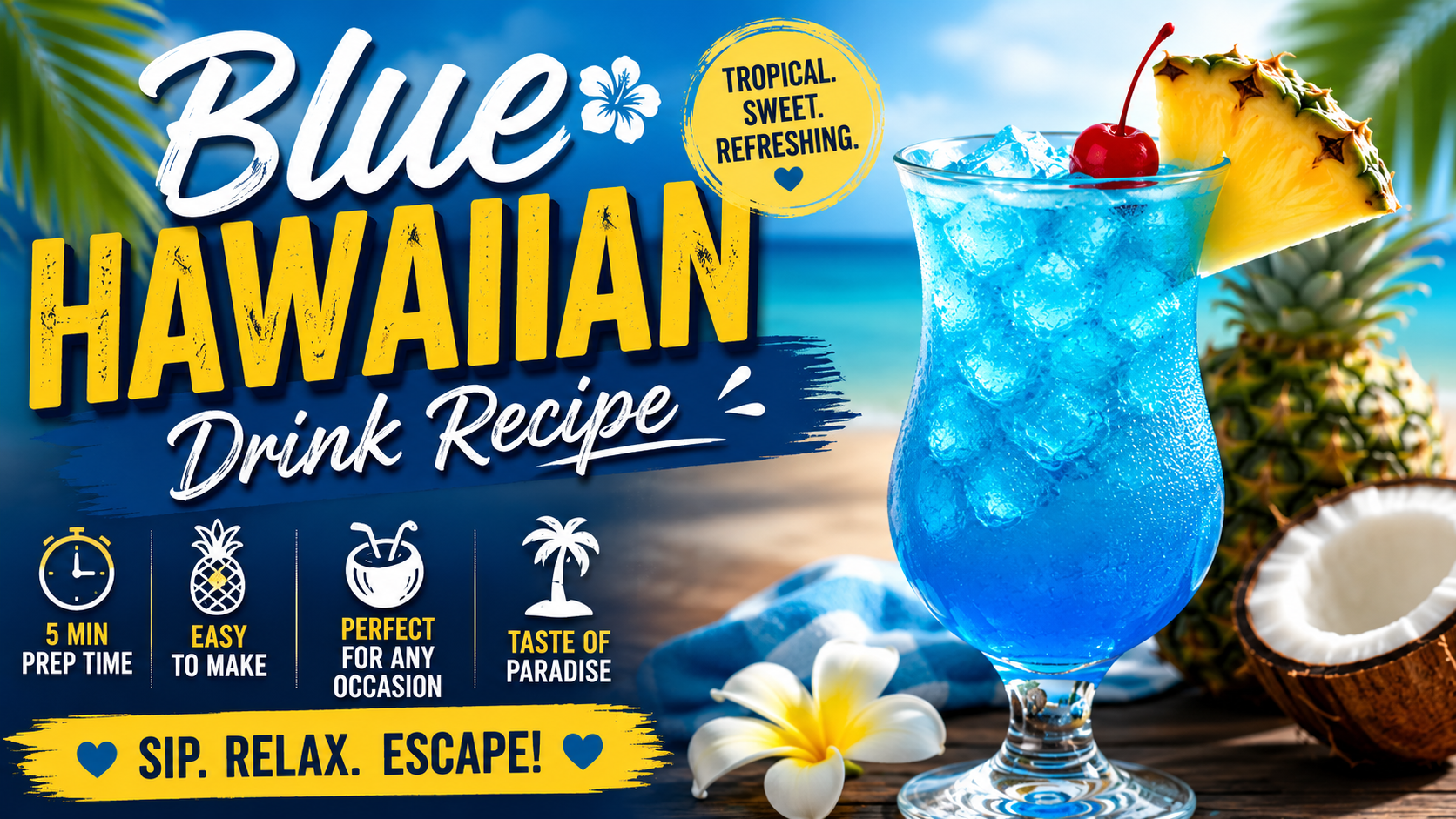 Blue Hawaiian Drink Recipe