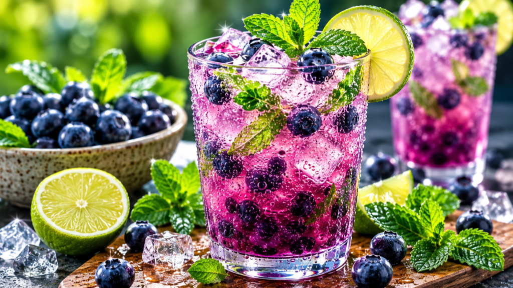 Blueberry Mojito Mocktail