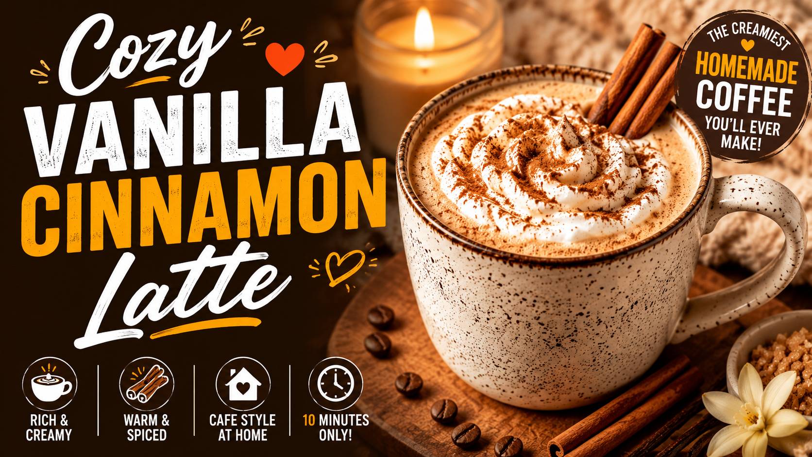 Cozy Vanilla Cinnamon Latte: The Ultimate Homemade Recipe for a Warm, Café-Style Drink