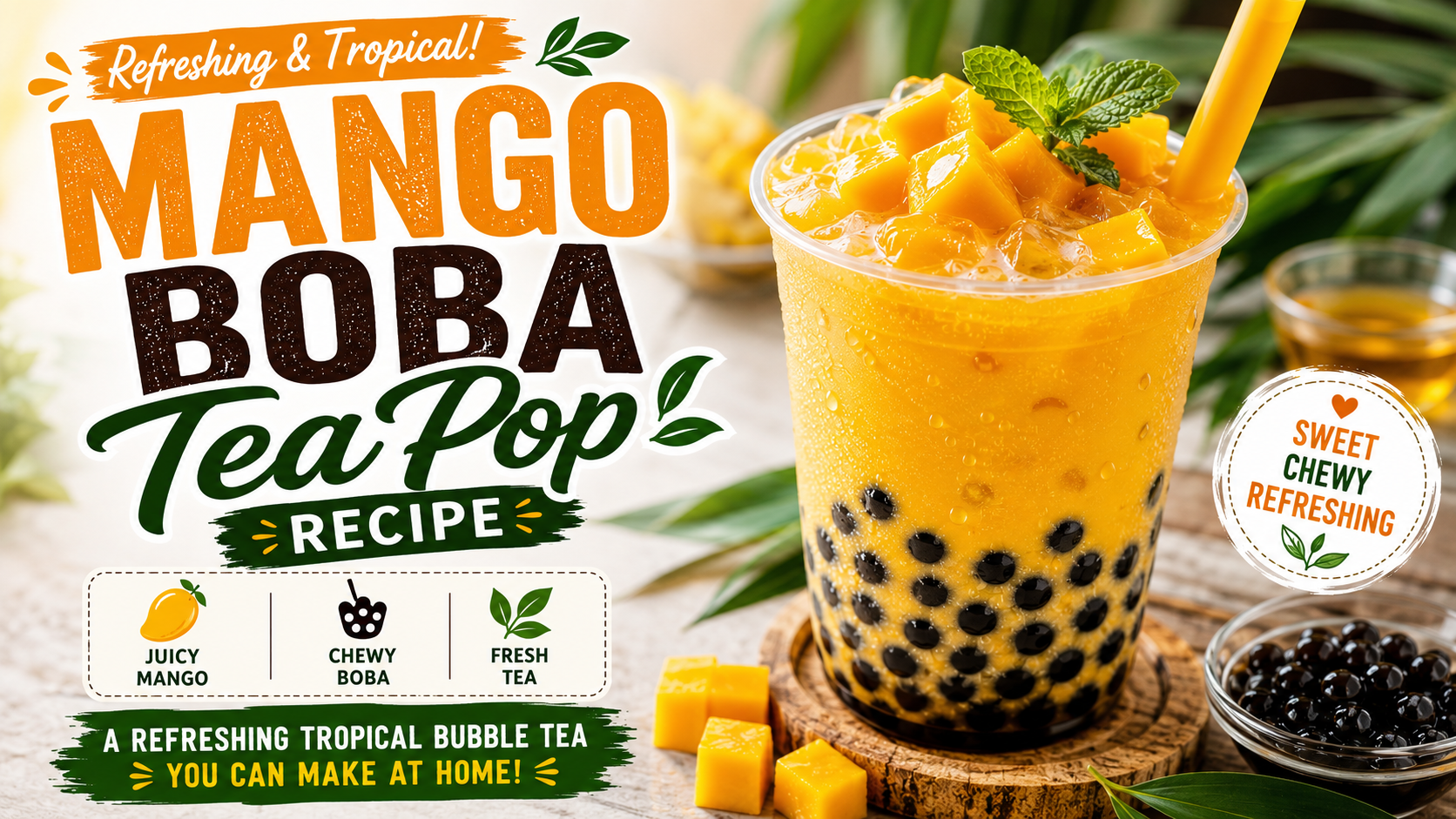 Mango Boba TeaPop Recipe – Easy Homemade Summer Drink