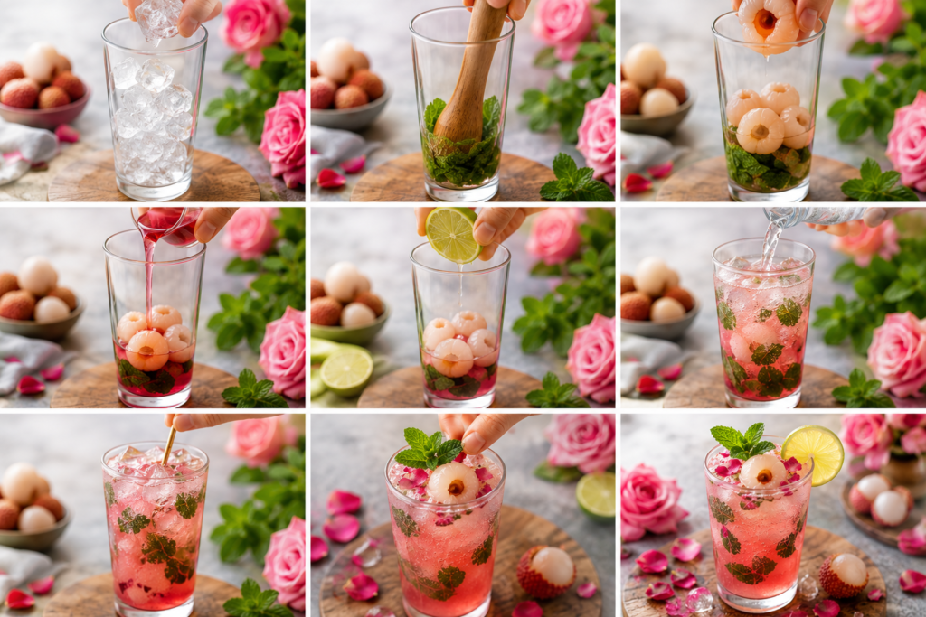 Lychee Rose Mojito