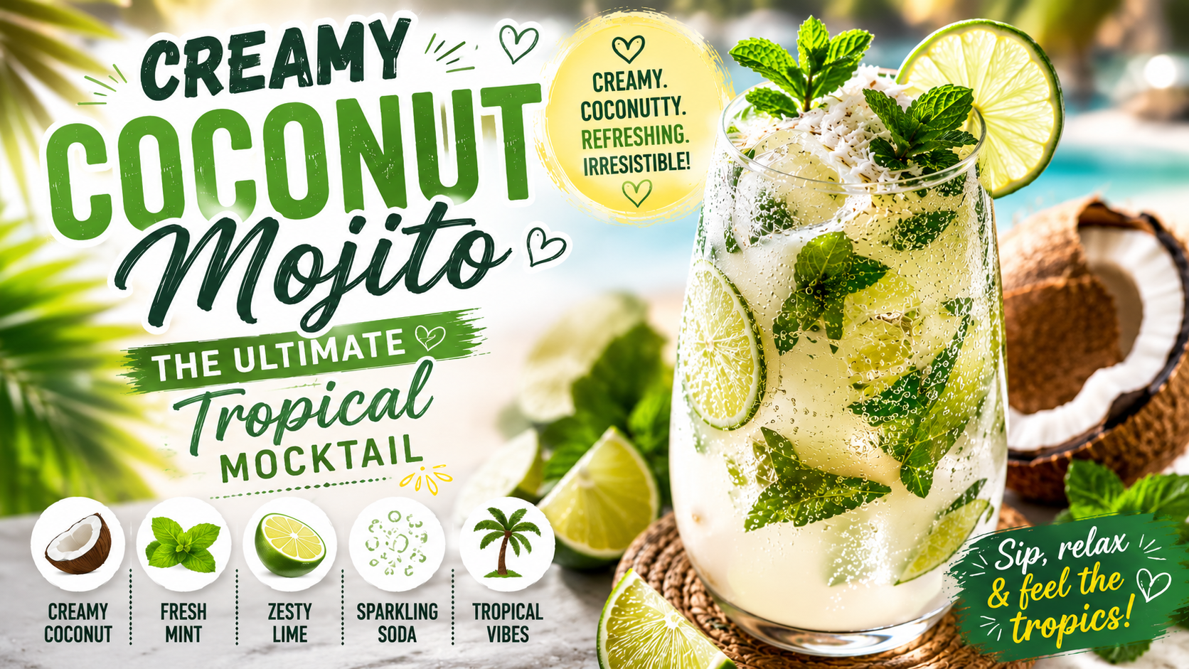 Creamy Coconut Mojito: The Ultimate Tropical Mocktail