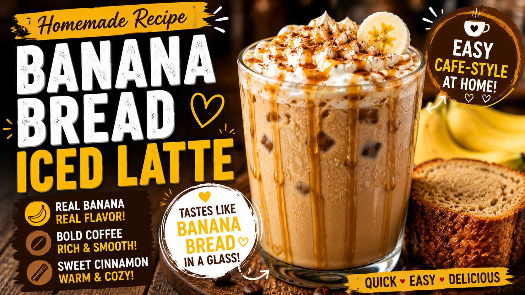 Banana Bread Iced Latte Homemade Recipe