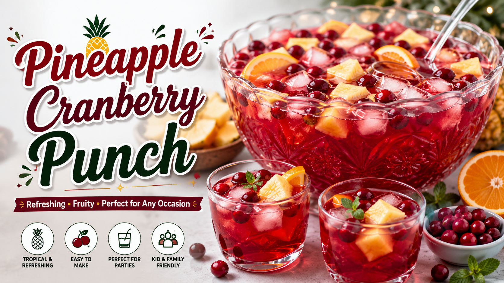 Pineapple Cranberry Punch Recipe – Easy, Refreshing & Party Favorite