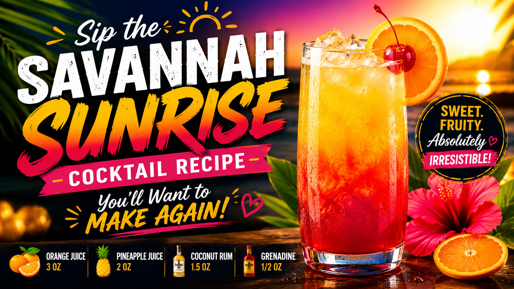 Savannah Sunrise Cocktail Recipe You’ll Want to Make Again