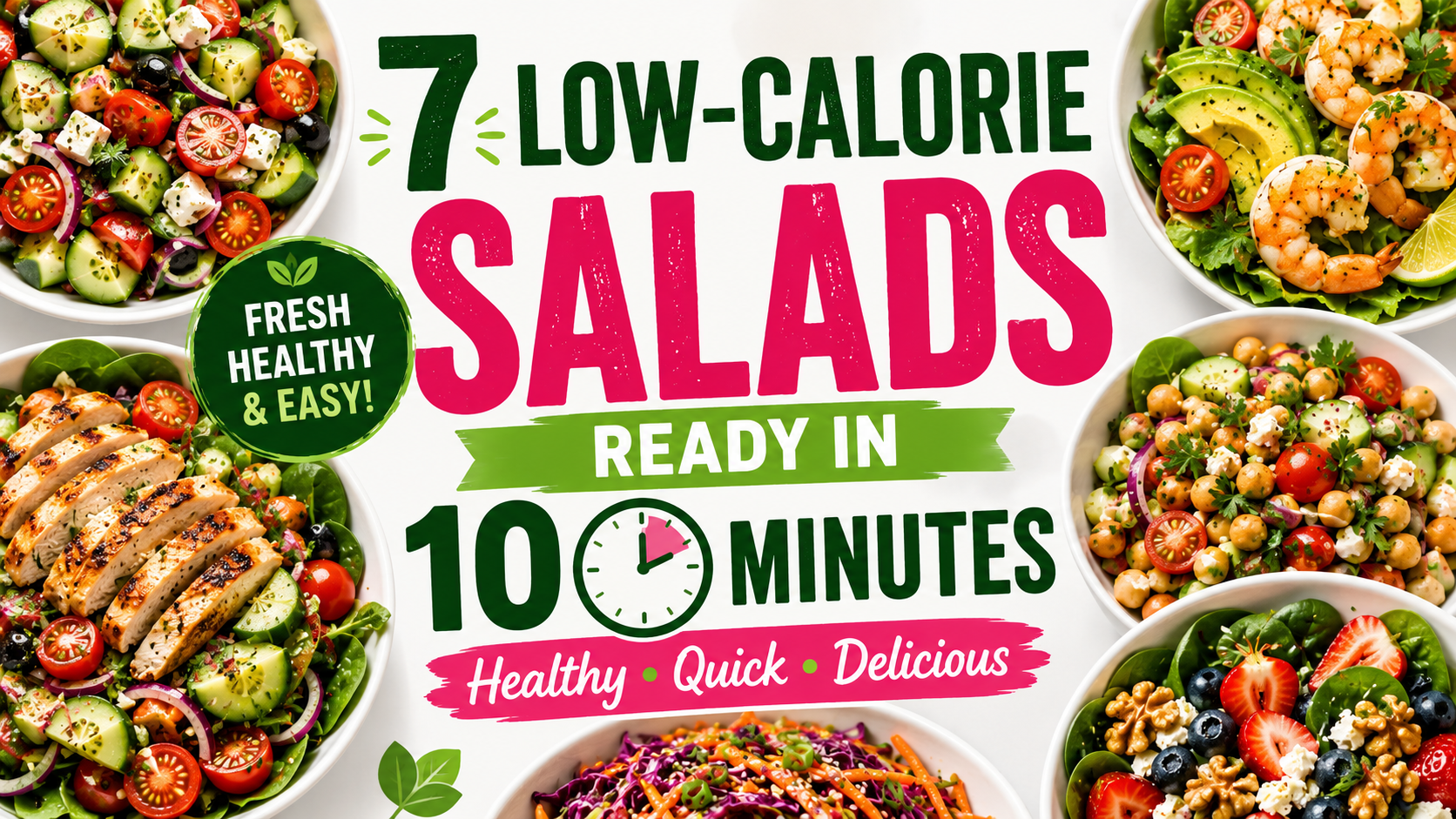 7 Low-Calorie Salads Ready in 10 Minutes for Healthy Meals