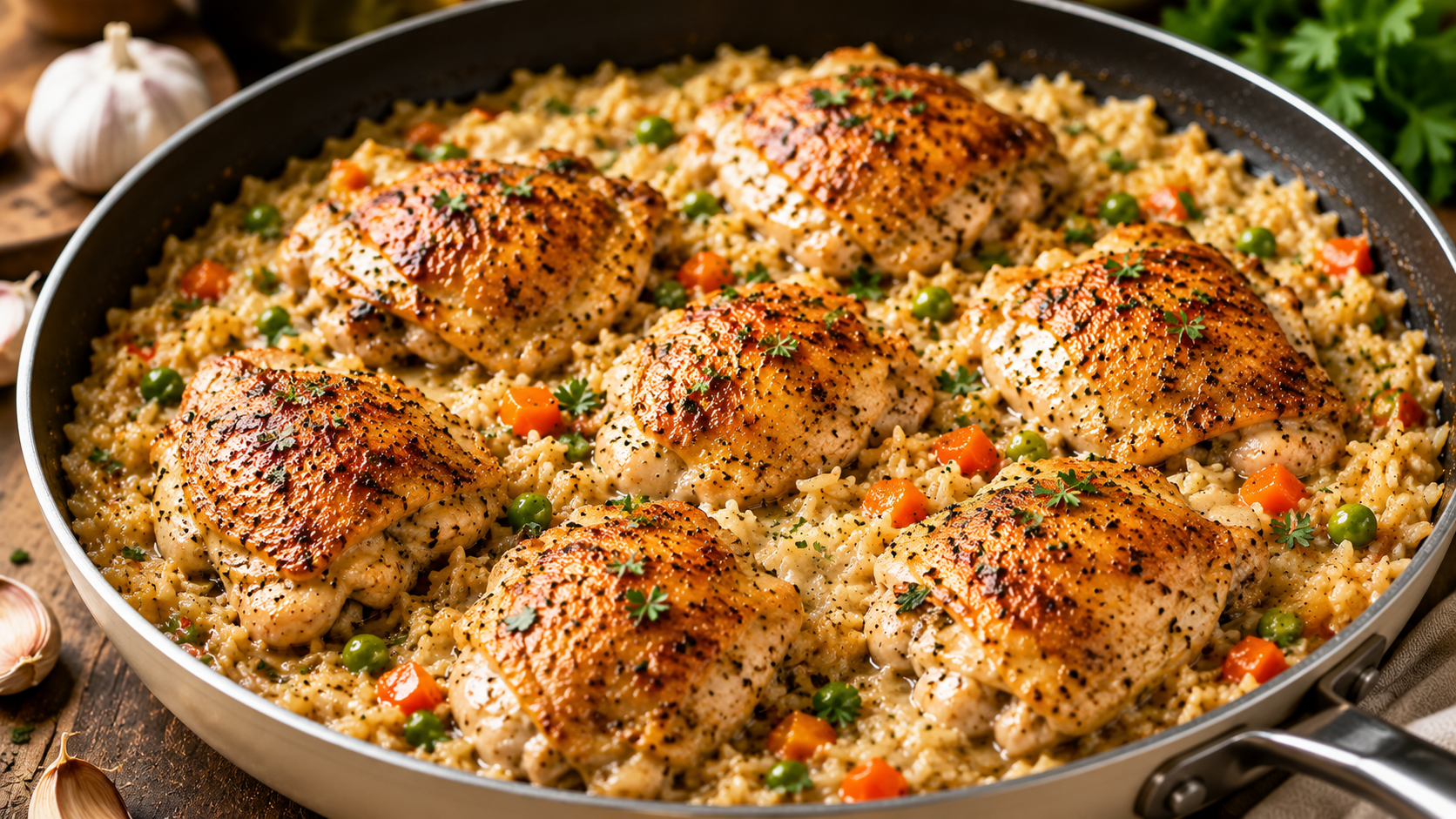 One-Pan Garlic Butter Chicken and Rice Recipe: The Ultimate Easy Comfort Food for Busy Weeknights