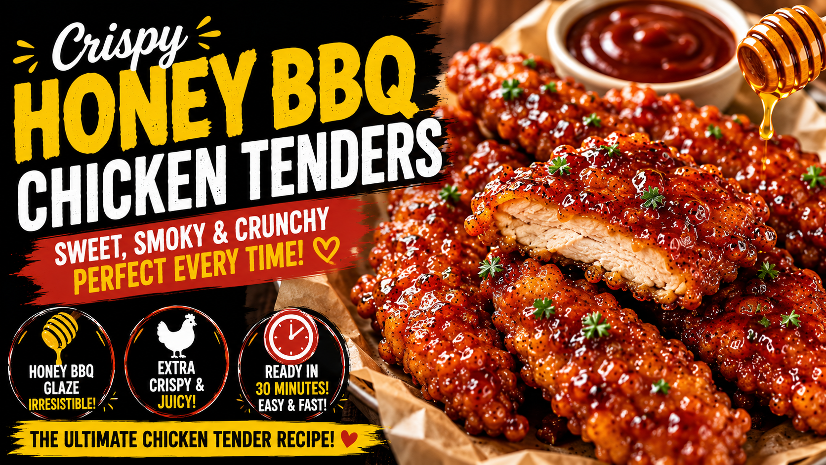 Crispy Honey BBQ Chicken Tenders Recipe: The Ultimate Sweet, Smoky & Crunchy Chicken