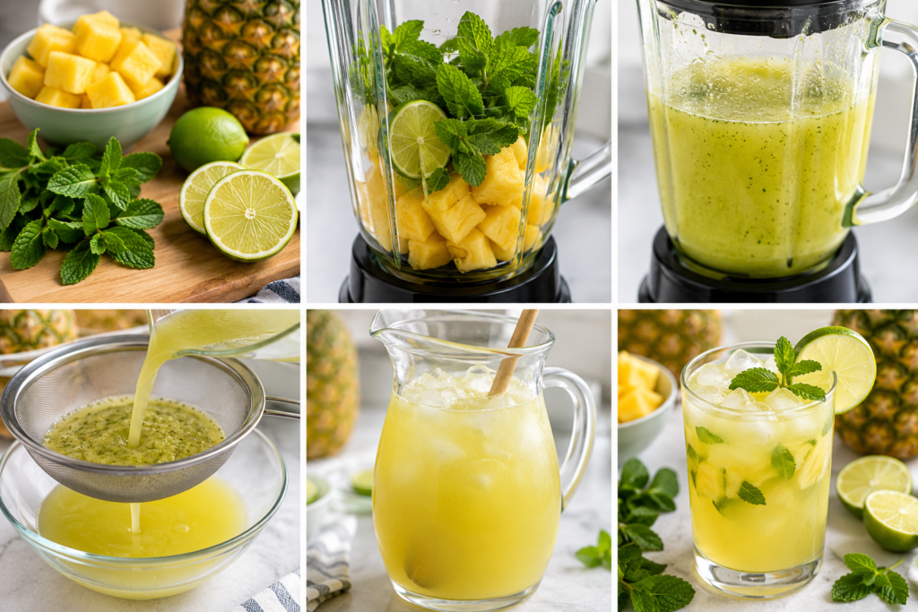 Pineapple Mint Lime Agua