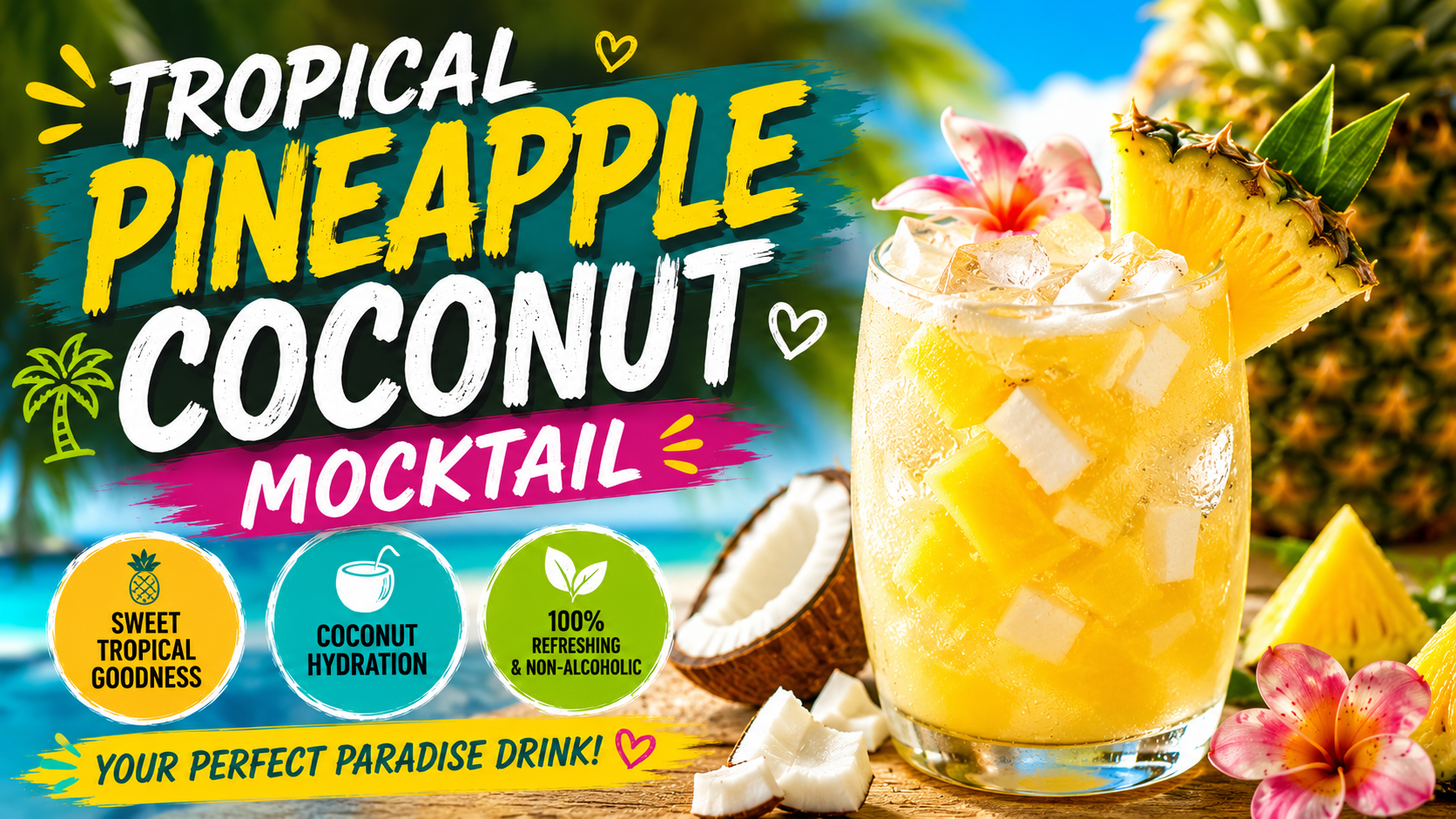 Tropical Pineapple Coconut Mocktail: A Refreshing Island-Inspired Drink You’ll Love