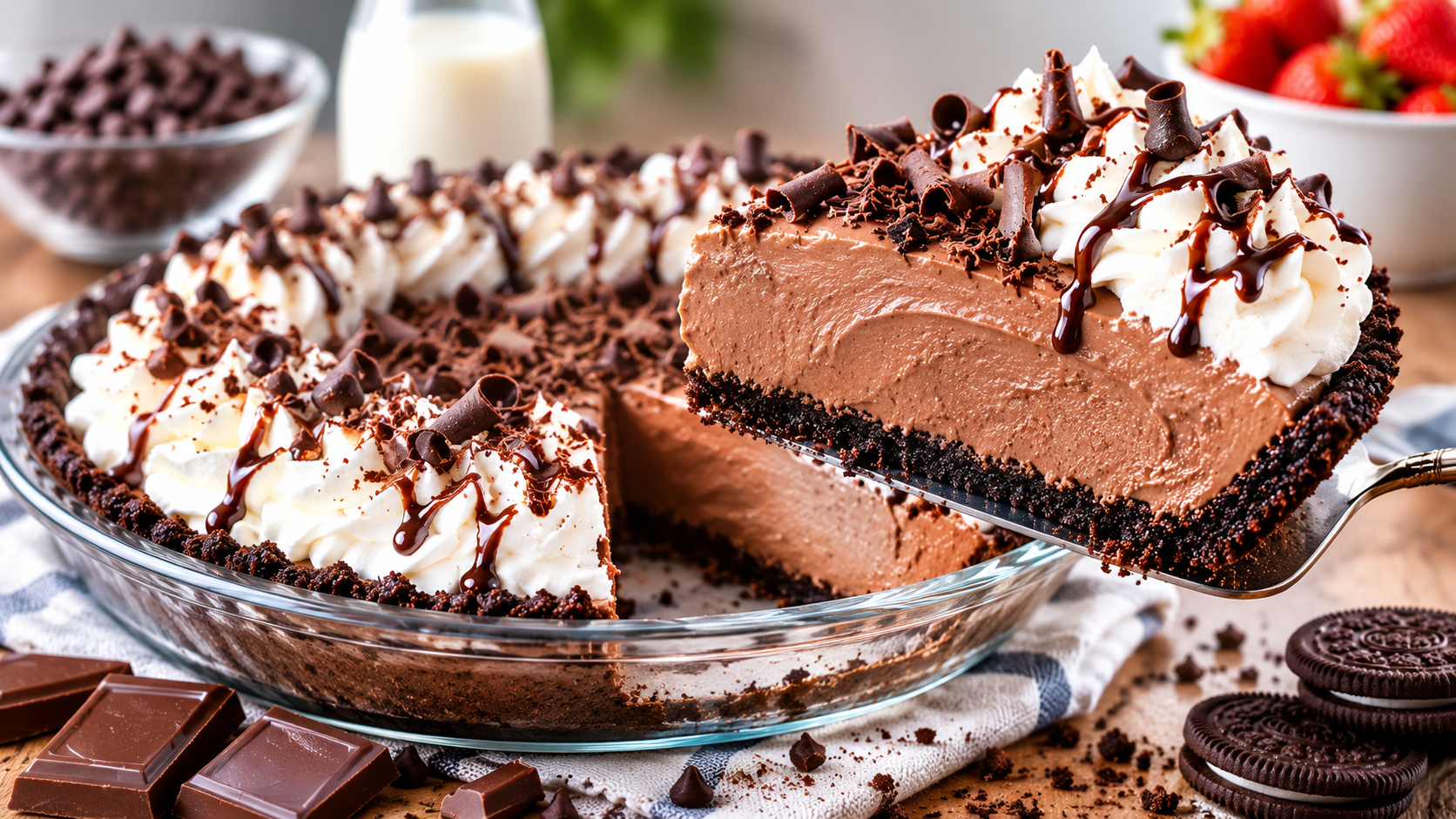 Quick & Easy No-Bake Milk Chocolate Pie Recipe (Creamy, Rich & Ready Without Baking)