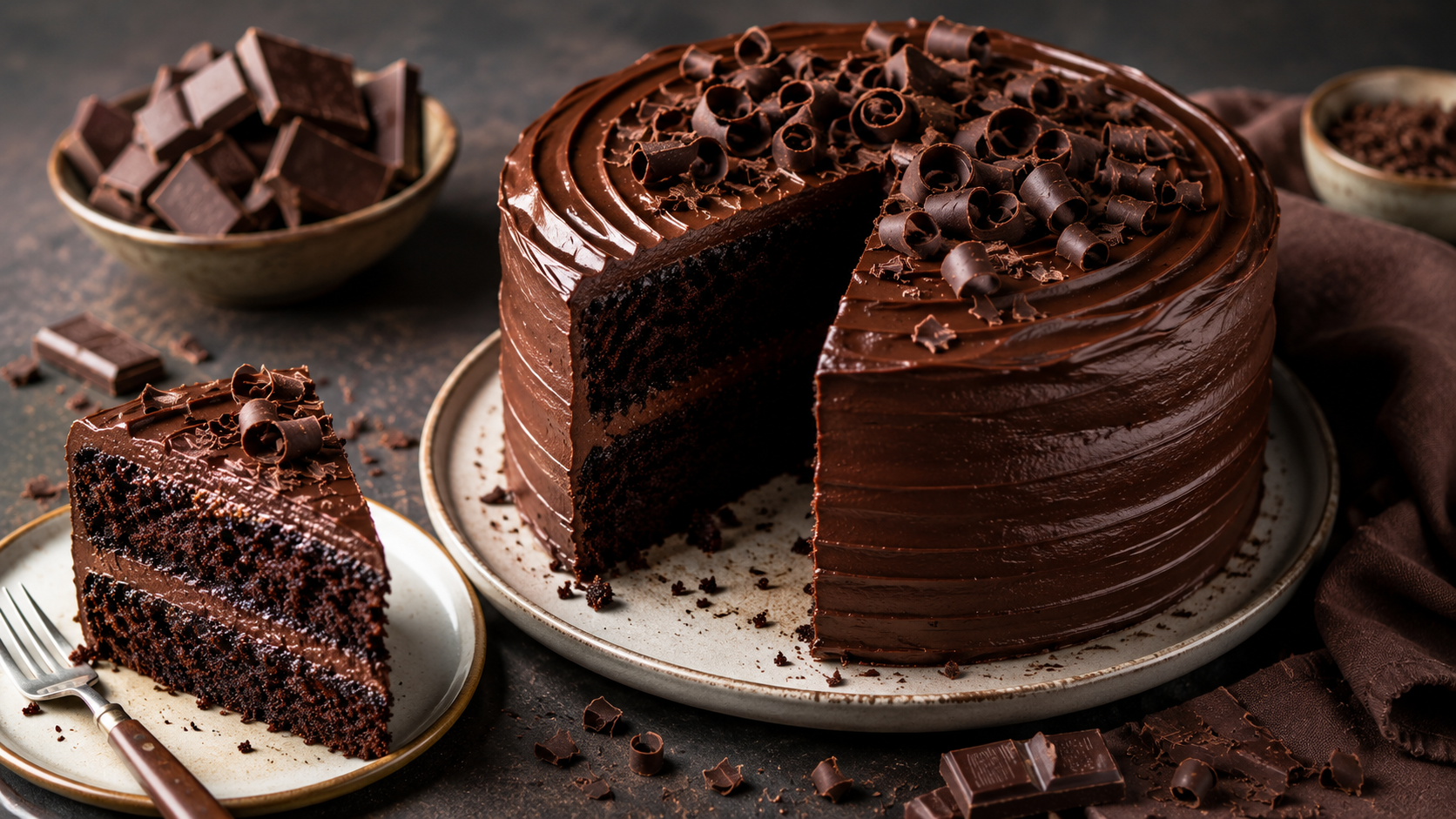 Easy and Yummy Dark Chocolate Cake Recipe