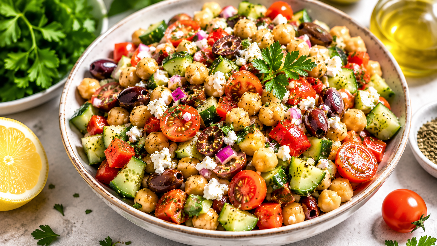 Mediterranean Chickpea Salad That Keeps You Full for Hours