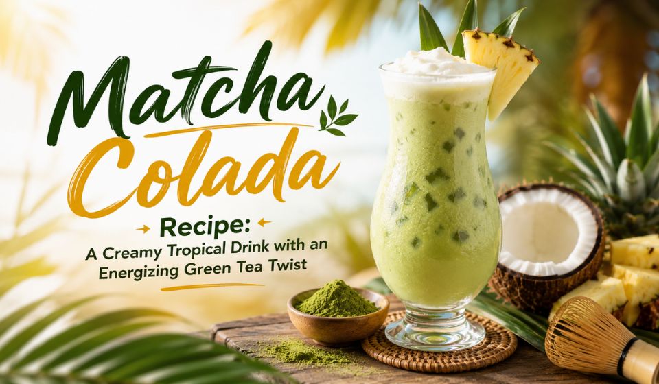 Matcha Colada Recipe: A Creamy Tropical Drink with an Energizing Green Tea Twist