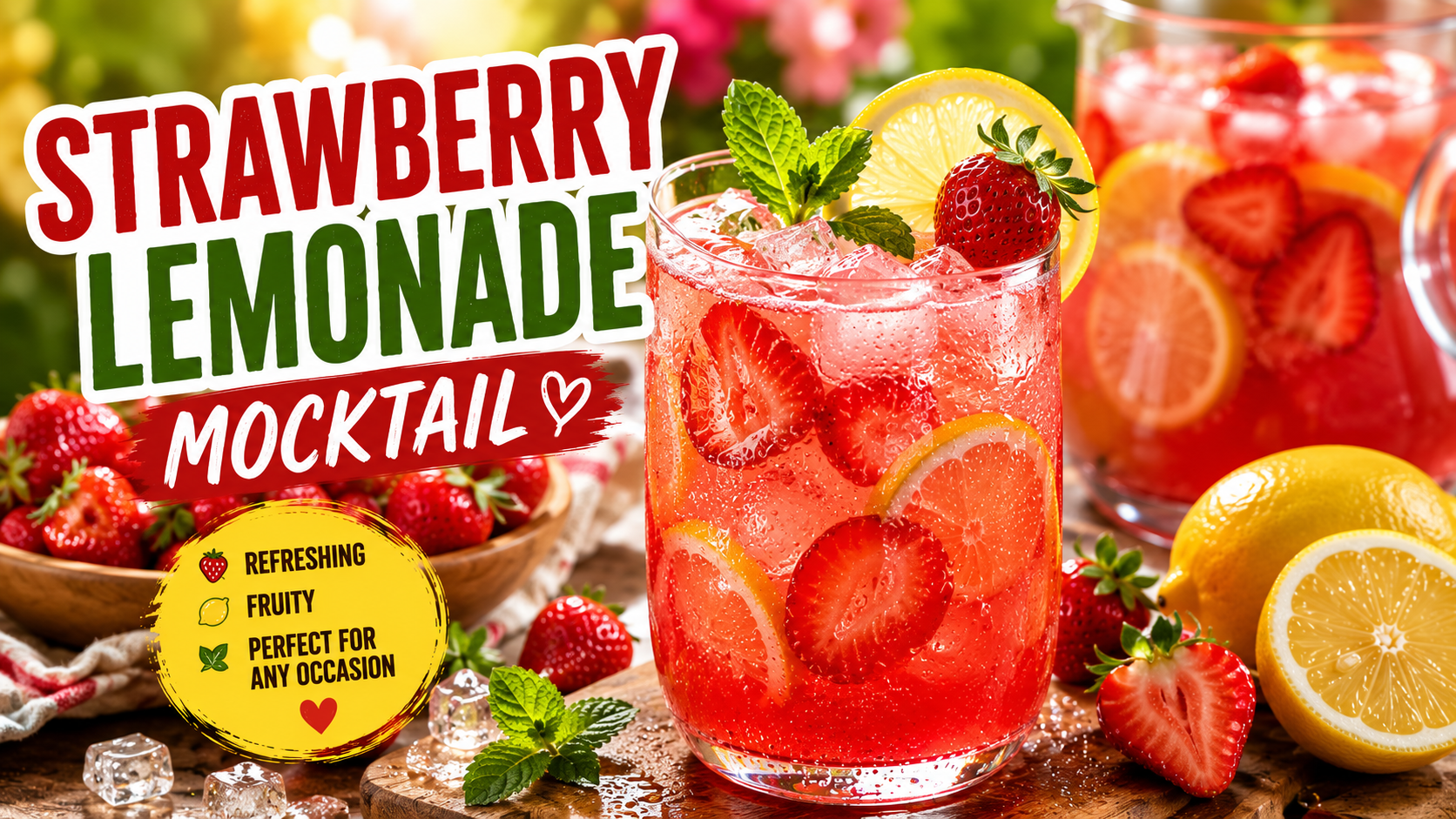 Strawberry Lemonade Mocktail Recipe Refreshing Summer Drink Everyone Will Love