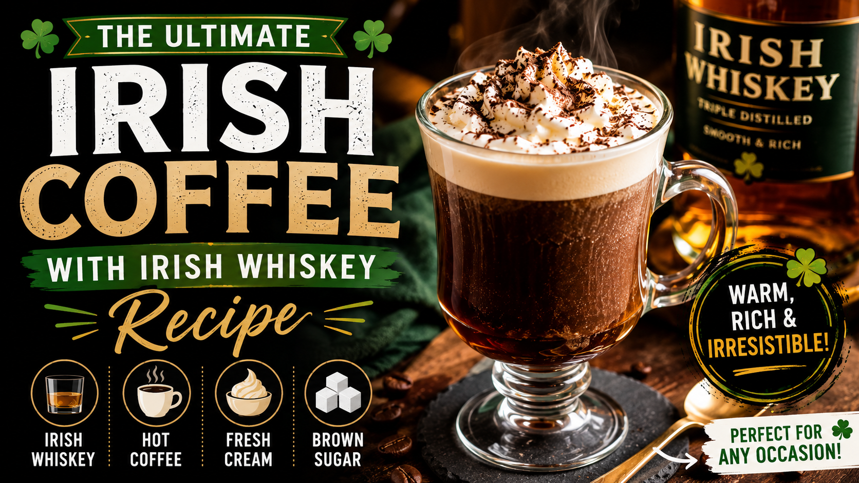 Irish Coffee with Irish Whiskey Recipe