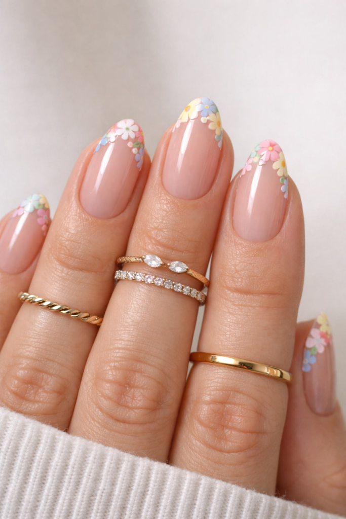 Floral French Tips