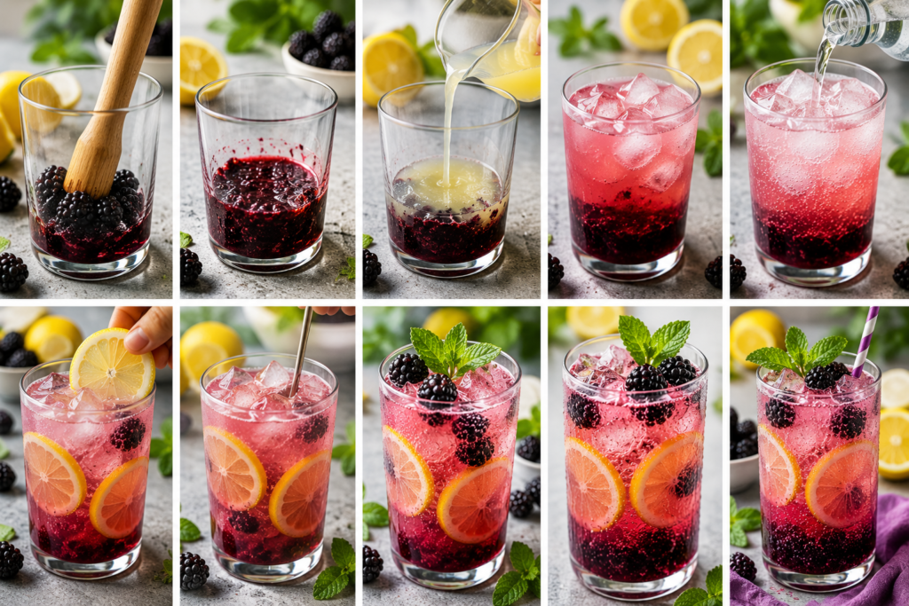 Blackberry Lemonade Mocktail