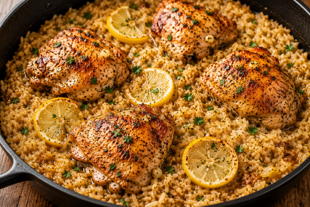 Garlic Butter Chicken and Rice