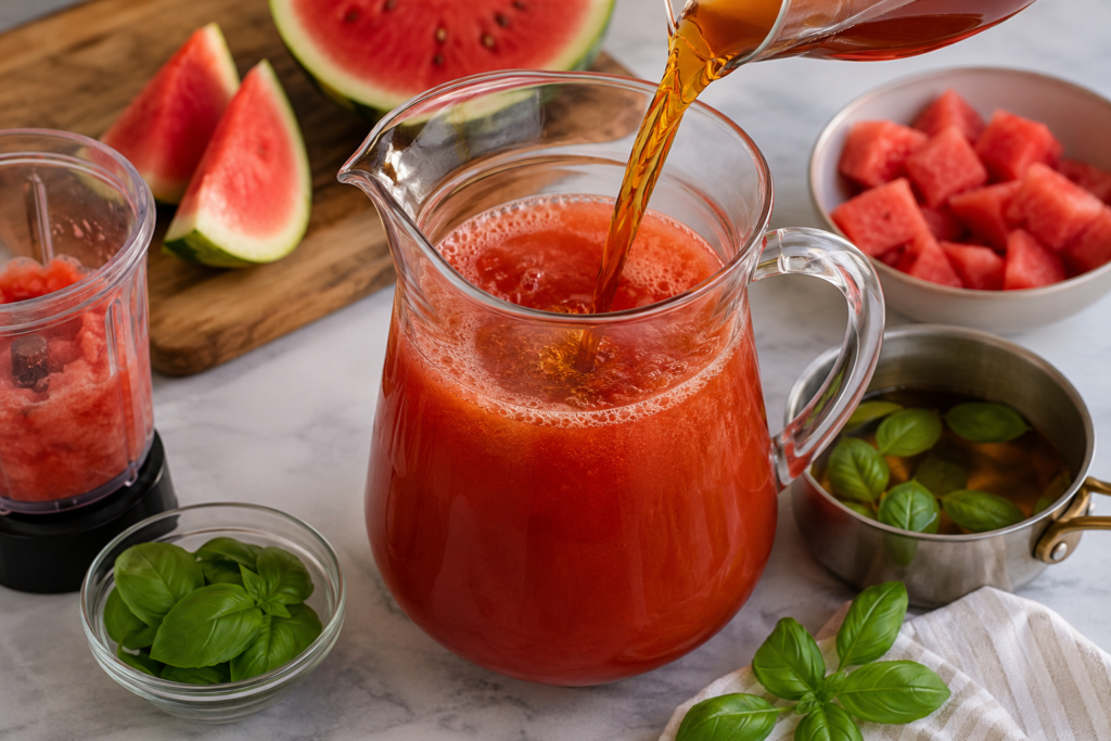 Watermelon-Basil Sweet Tea Recipe – The Most Refreshing Summer Drink You'll Make