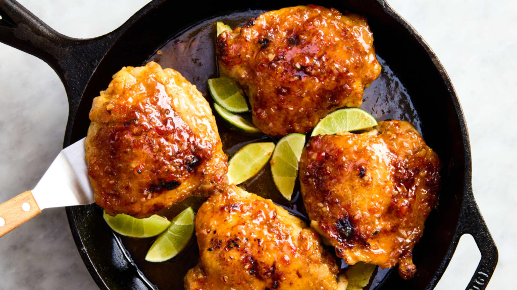 Sweet Chili Glazed Chicken Thighs - Air Fryer Recipe
