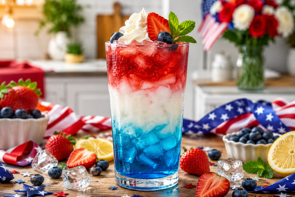 Red White and Blue Non Alcoholic Drink Recipe