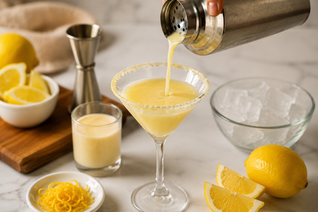 Simple Lemon Cake Martini Recipe