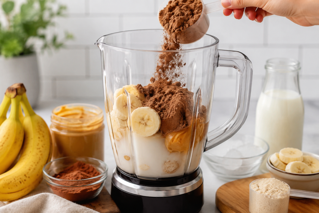 Chocolate Peanut Butter Protein Smoothie Recipe