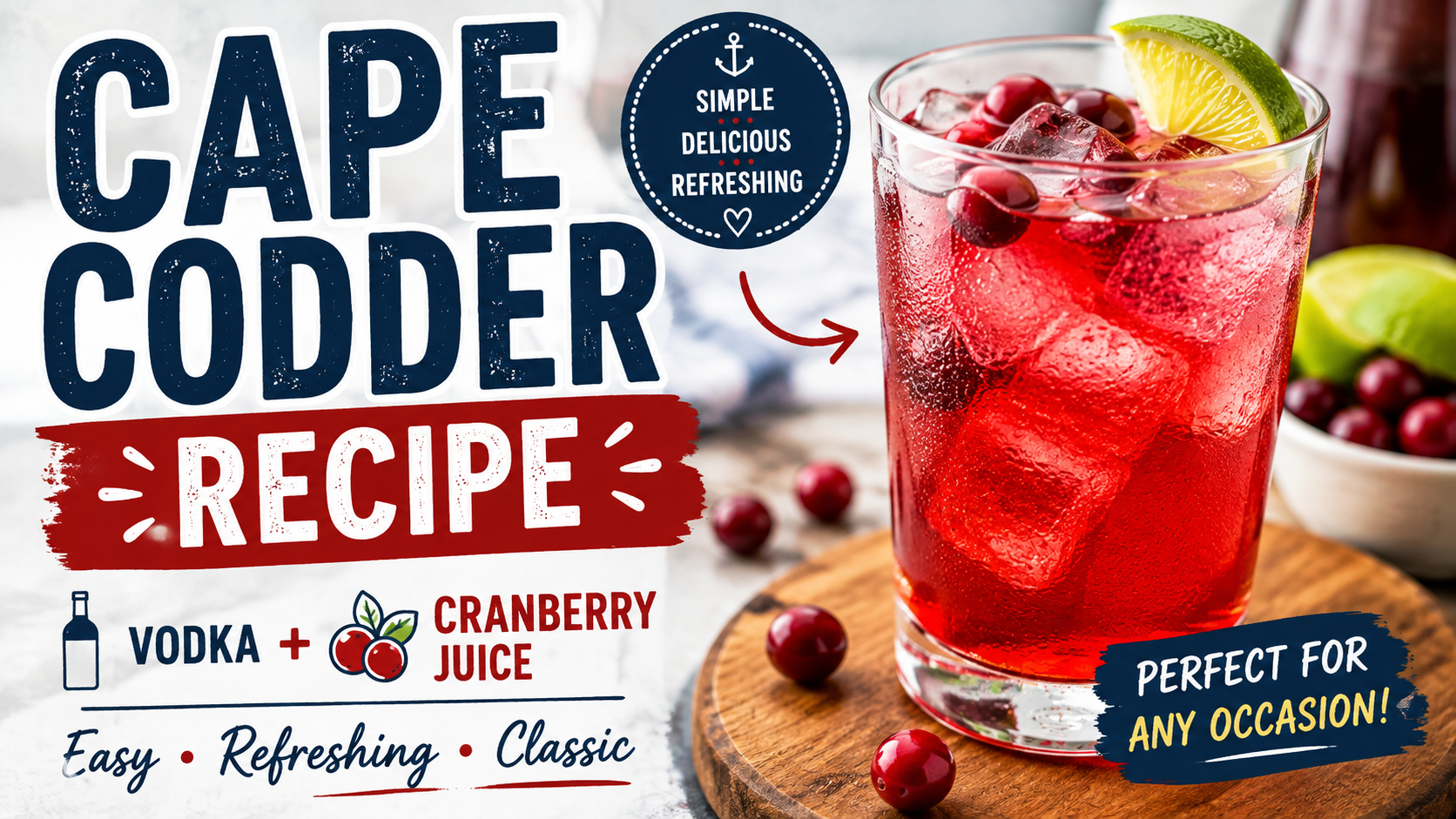 Cape Codder Recipe – Easy Cranberry Vodka Cocktail in 5 Minutes
