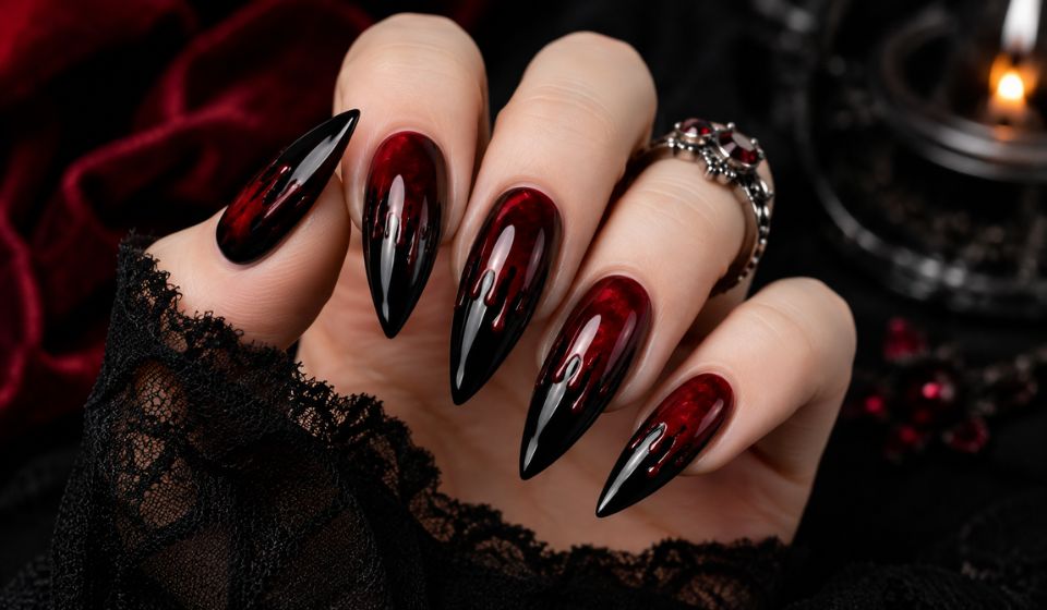 15 Vampire Nails That Are Hauntingly Beautiful