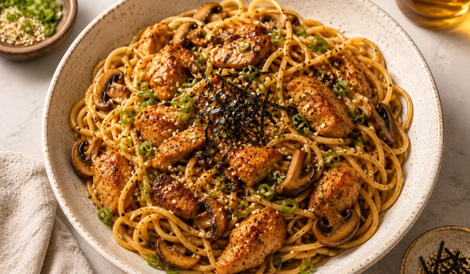 Easy Japanese Chicken Pasta Recipe