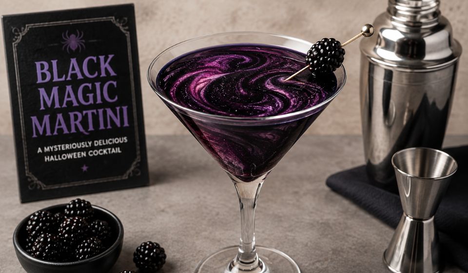 How to Make a Mysterious Black Magic Martini With Just 4 Ingredients