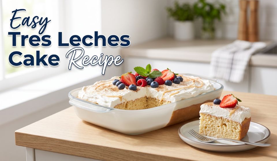 Easy Tres Leches Cake Recipe – The Best Moist & Creamy Homemade Dessert