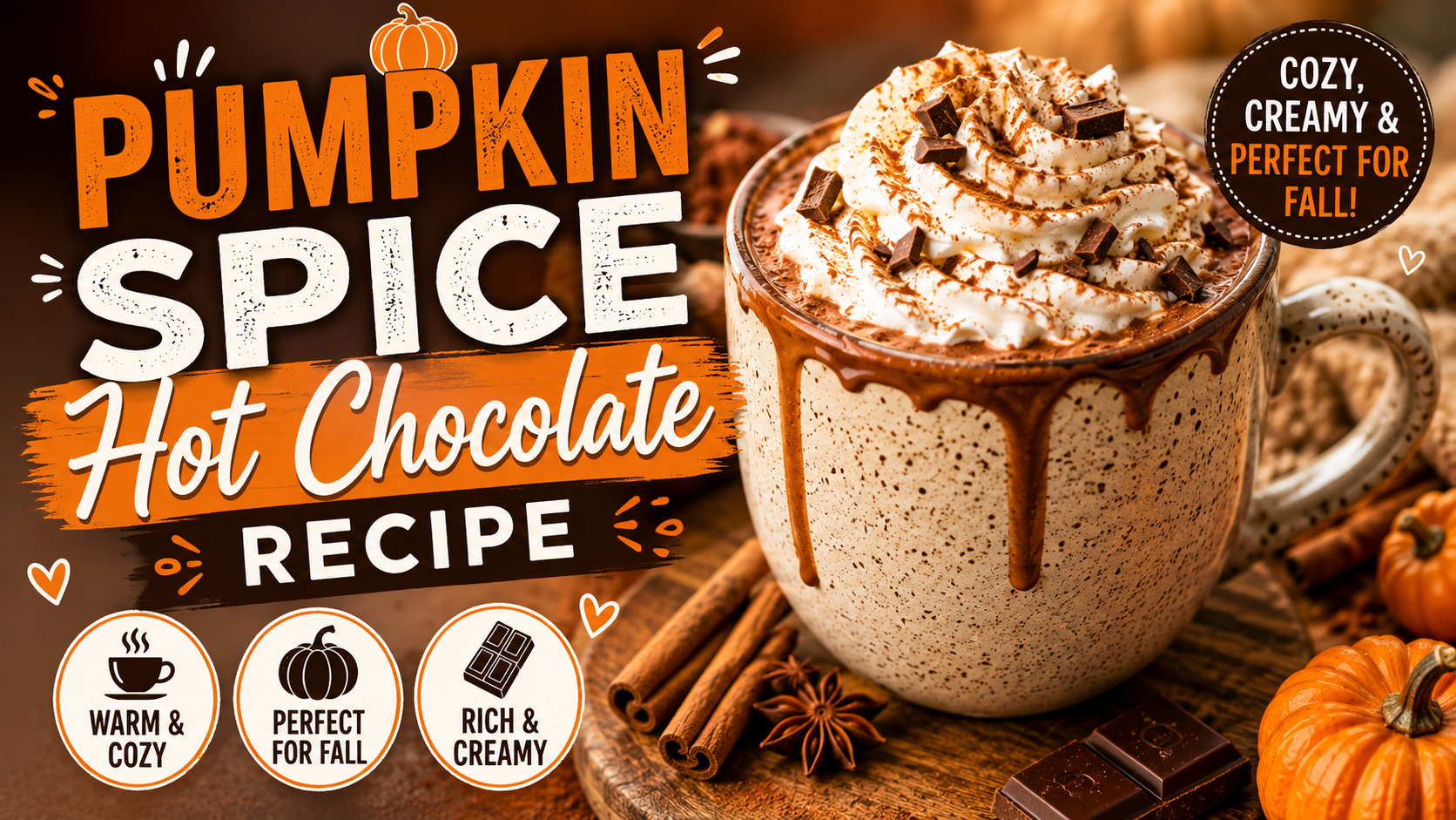 Pumpkin Spice Hot Chocolate Recipe – The Creamiest Fall Drink You’ll Ever Make