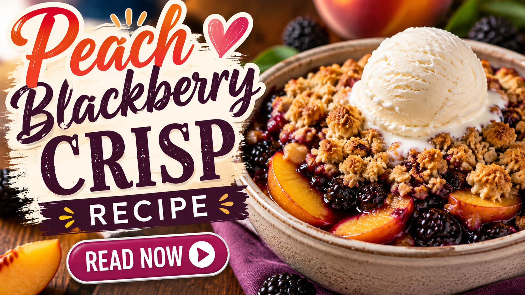 Peach Blackberry Crisp Recipe – Easy, Juicy & Irresistible