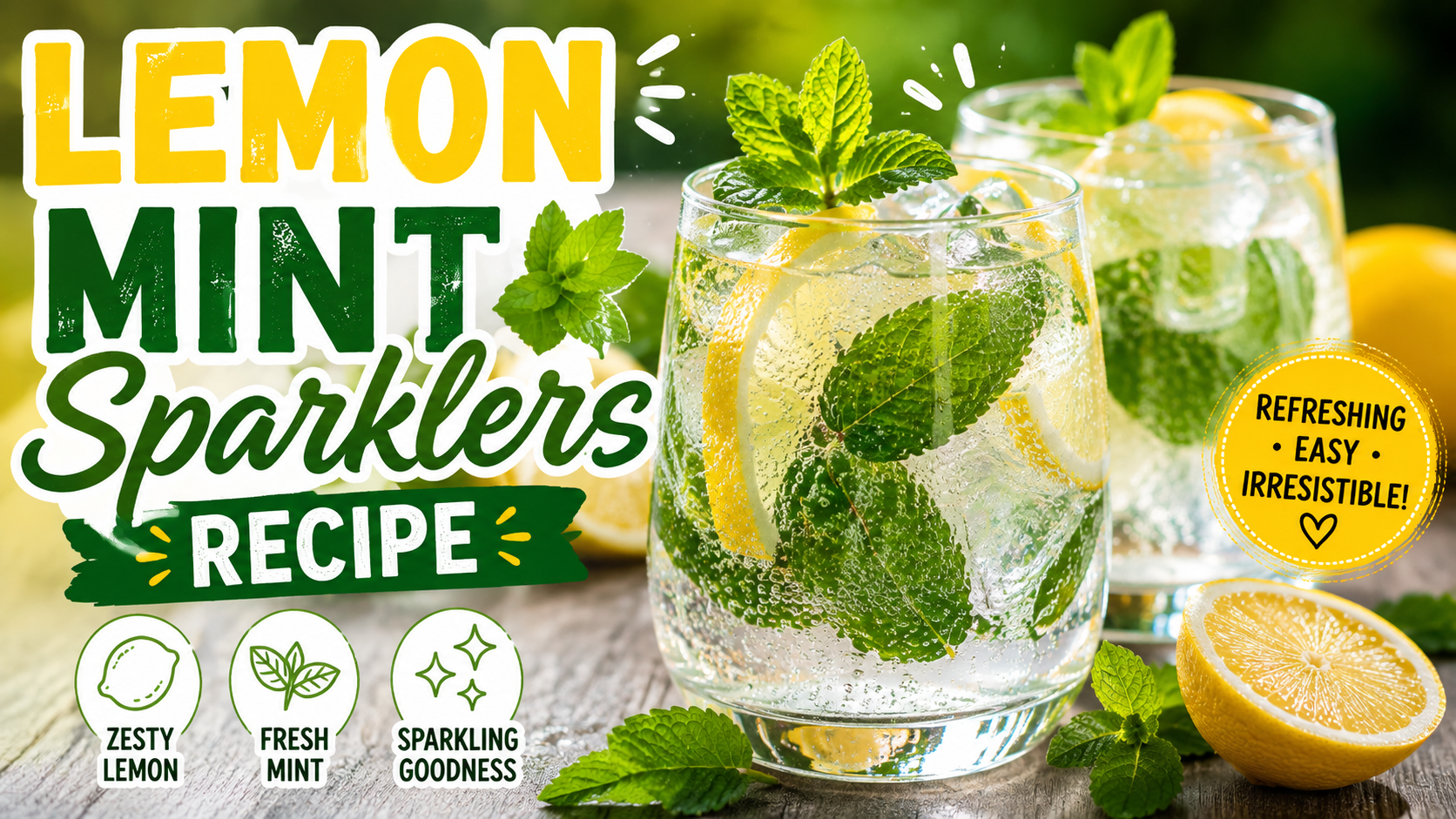 Refreshing Lemon Mint Sparklers Recipe – The Best Homemade Summer Drink in Minutes