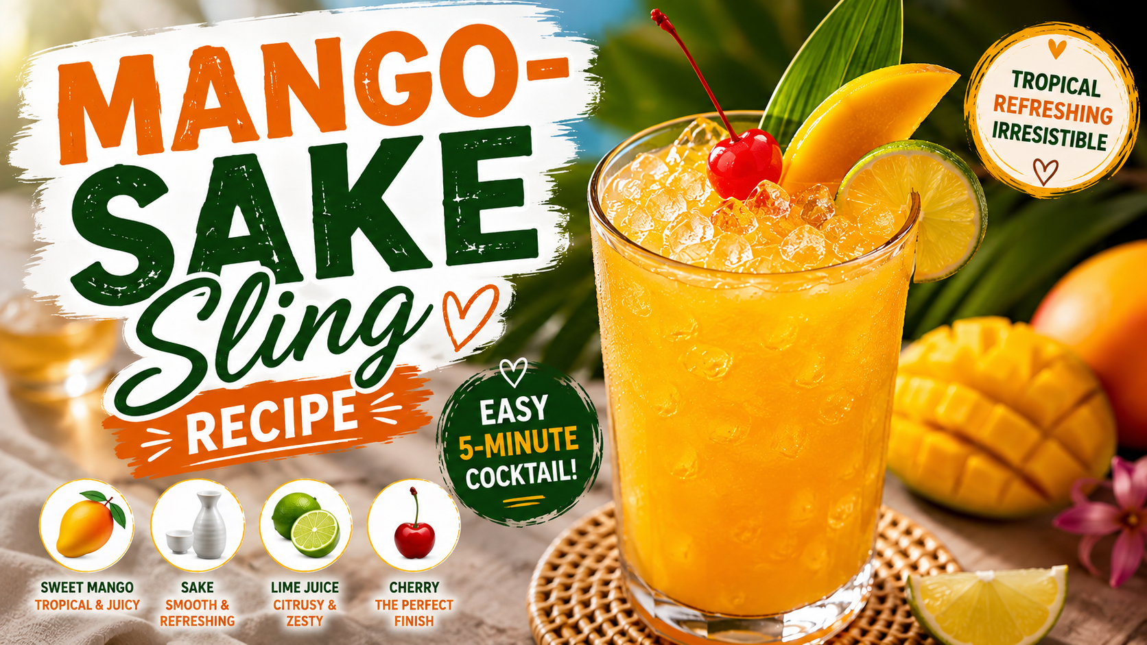 Best Mango-Sake Sling Recipe – Easy Tropical Sake Cocktail for Summer