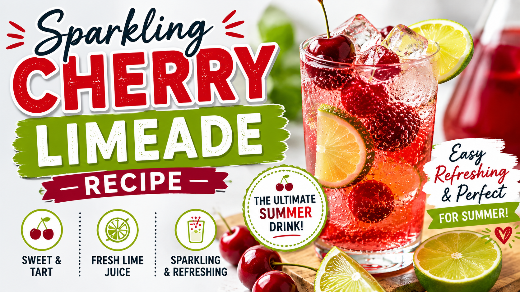 Sparkling Cherry Limeade Recipe – Easy Homemade Summer Drink in 10 Minutes