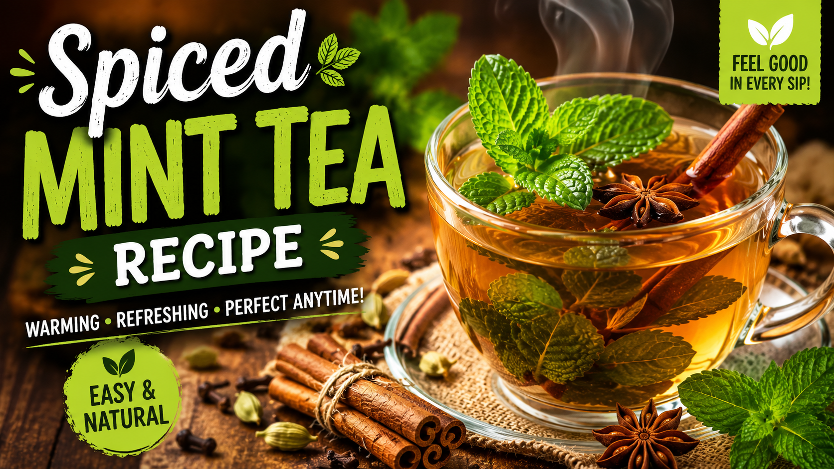 Spiced Mint Tea Recipe – The Cozy Homemade Tea That Soothes, Refreshes & Boosts Wellness